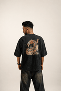 Dragon Wave" Premium Acid Wash Oversized Tee - GreenUrbanFaad