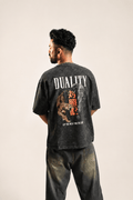 "Duality" Premium Acid Wash Oversized Tee - GreenUrbanFaad