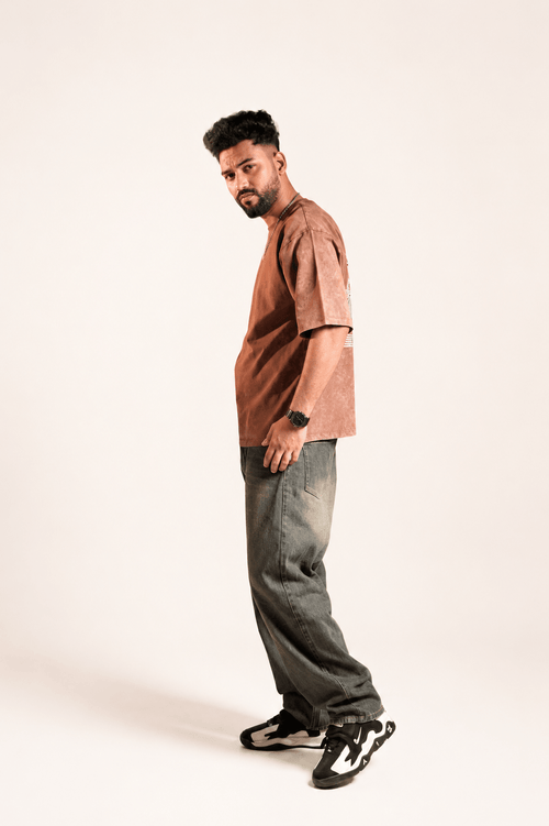 "Red Bull Racing" Premium Acid Wash Oversized Tee - ChocolateUrbanFaad