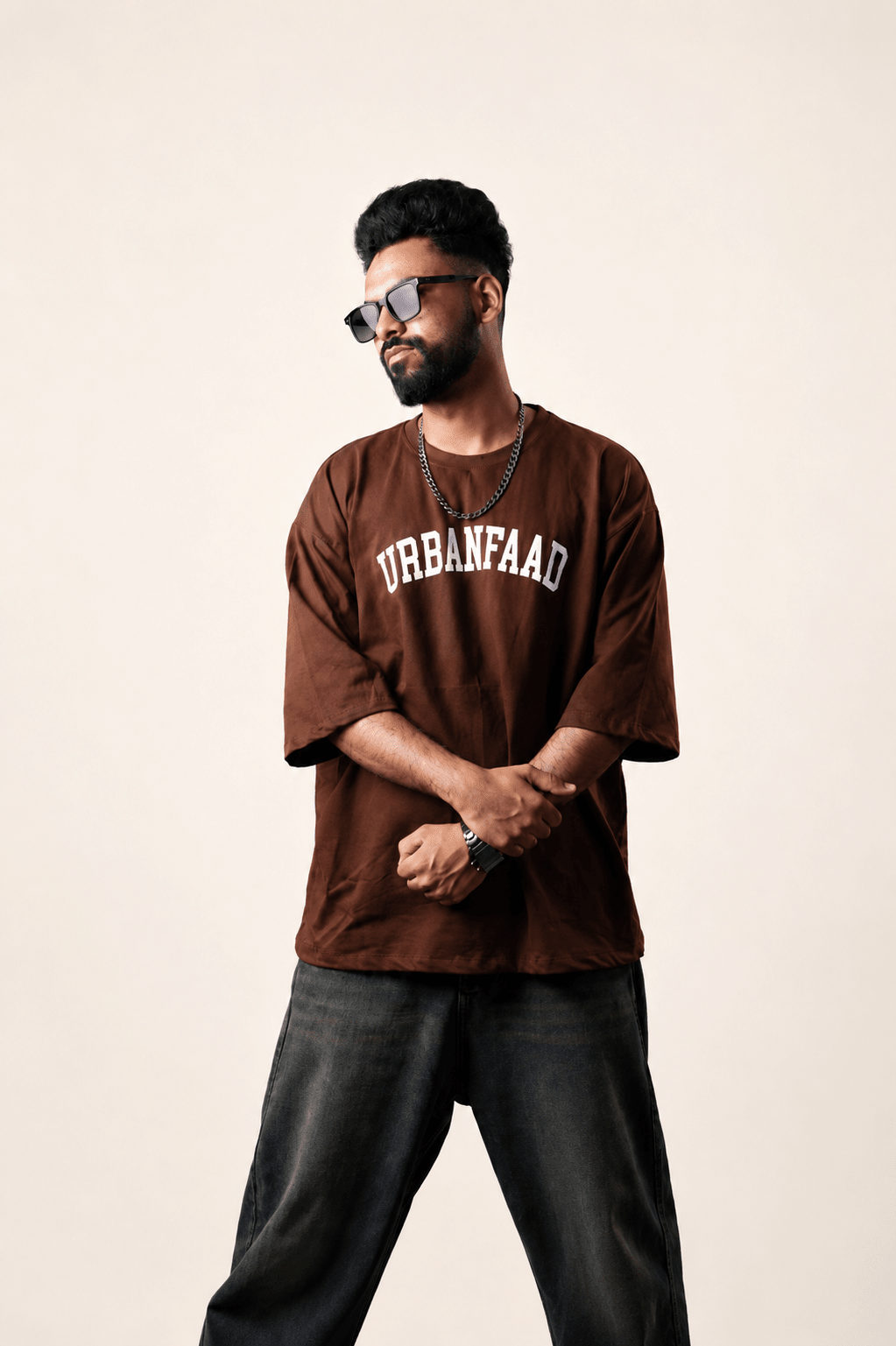 UrbanFaad "Classic Heavy" Oversized T-Shirt - Mocha BrownUrbanFaad