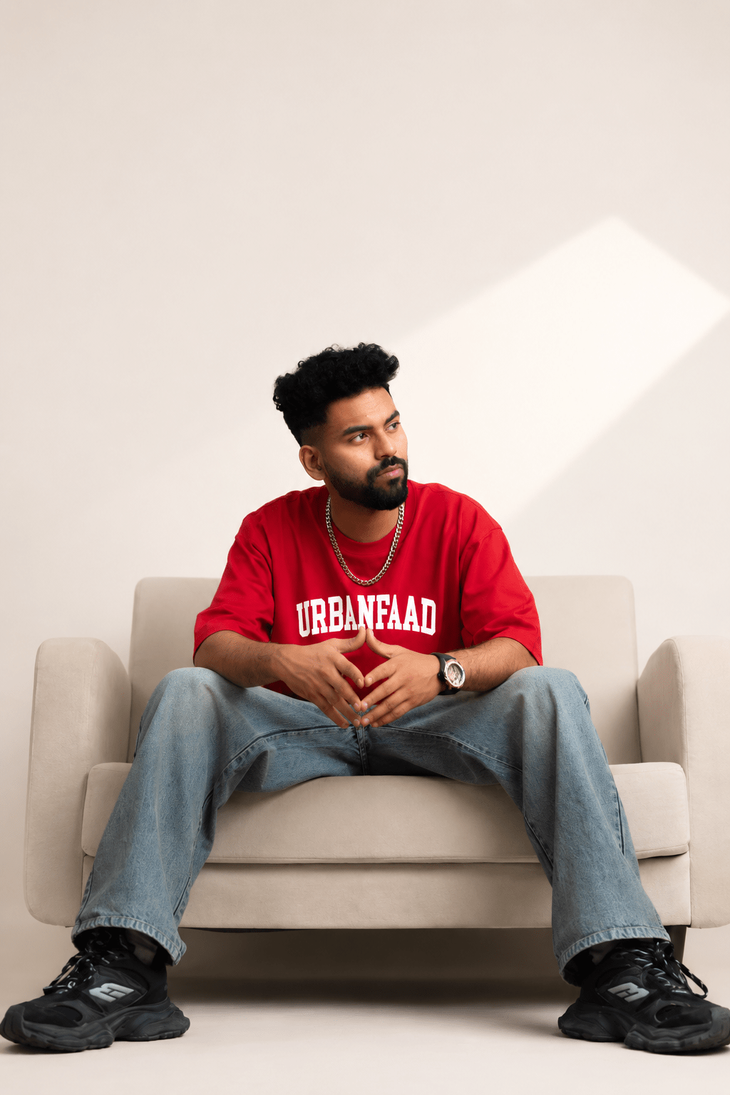 UrbanFaad "Classic Heavy" Oversized T-Shirt - RedUrbanFaad