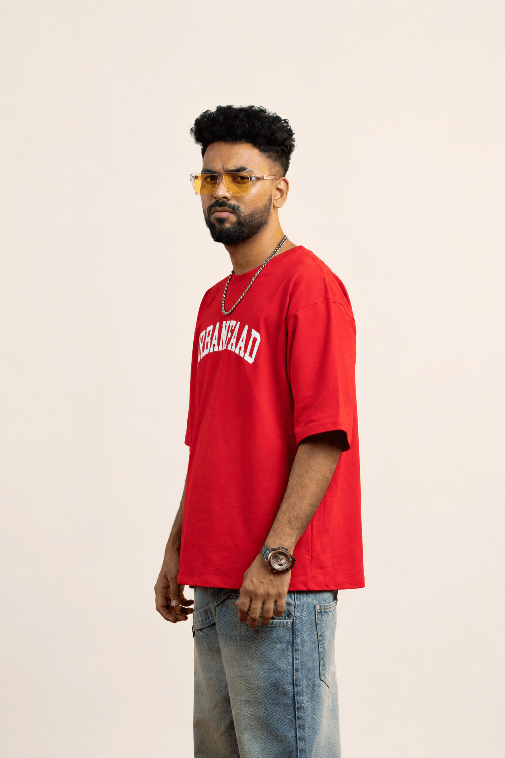 UrbanFaad "Classic Heavy" Oversized T-Shirt - RedUrbanFaad