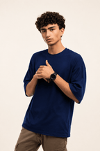 UrbanFaad Premium Heavyweight Blank Tee - Navy BlueUrbanFaad